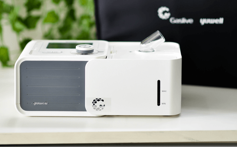Aparelho de CPAP branco da Yuwell
