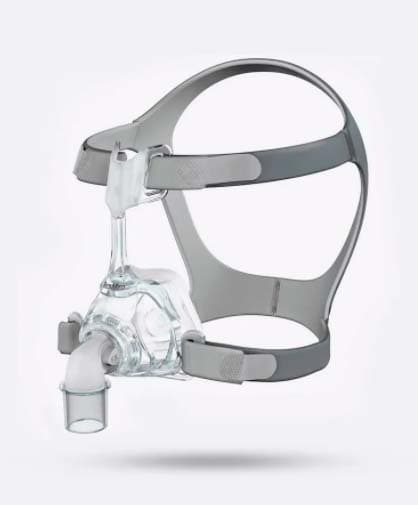 Máscara nasal de CPAP com almofada de silicone e tiras